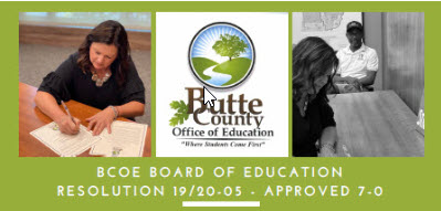 Signing of Resolution 19/20-05 by our BCOE Board Meetings