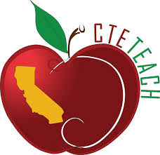 CTE TEACH logo with apple